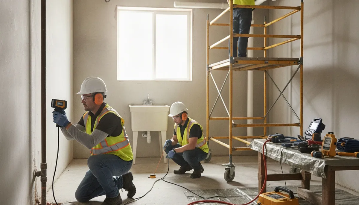 Leak detection plumber inspecting pipes in Fort Collins, CO for hidden home leaks