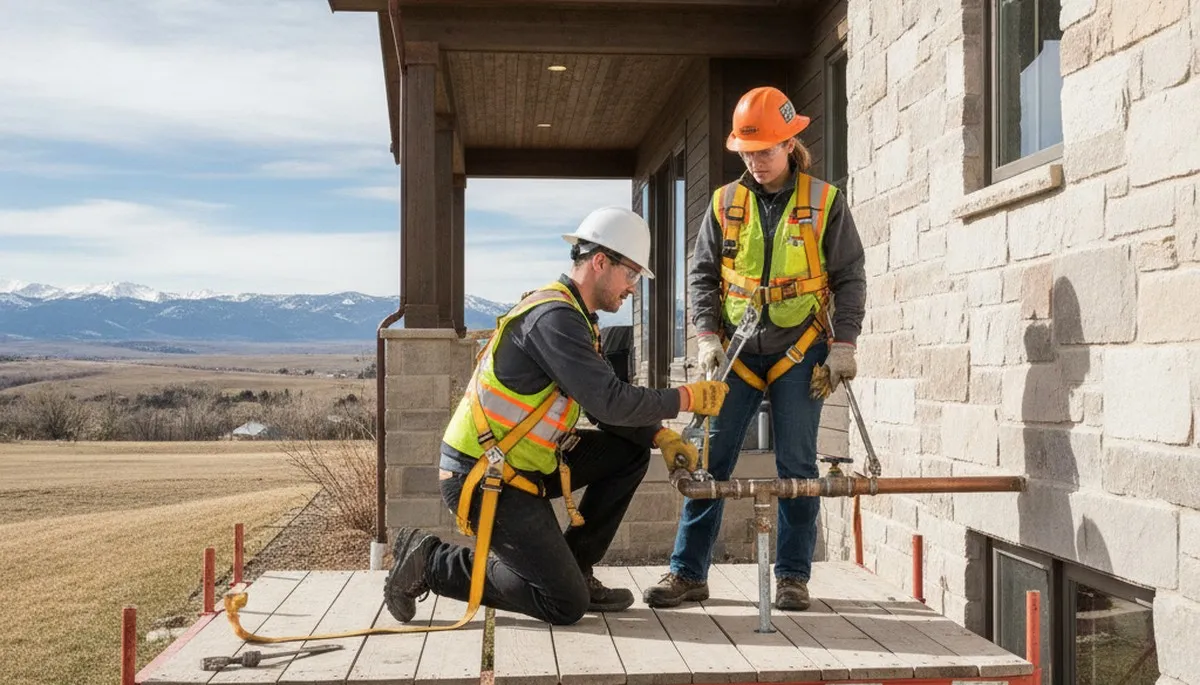 Plumber repairing a pipe in Fort Collins, CO for a plumbing repair service