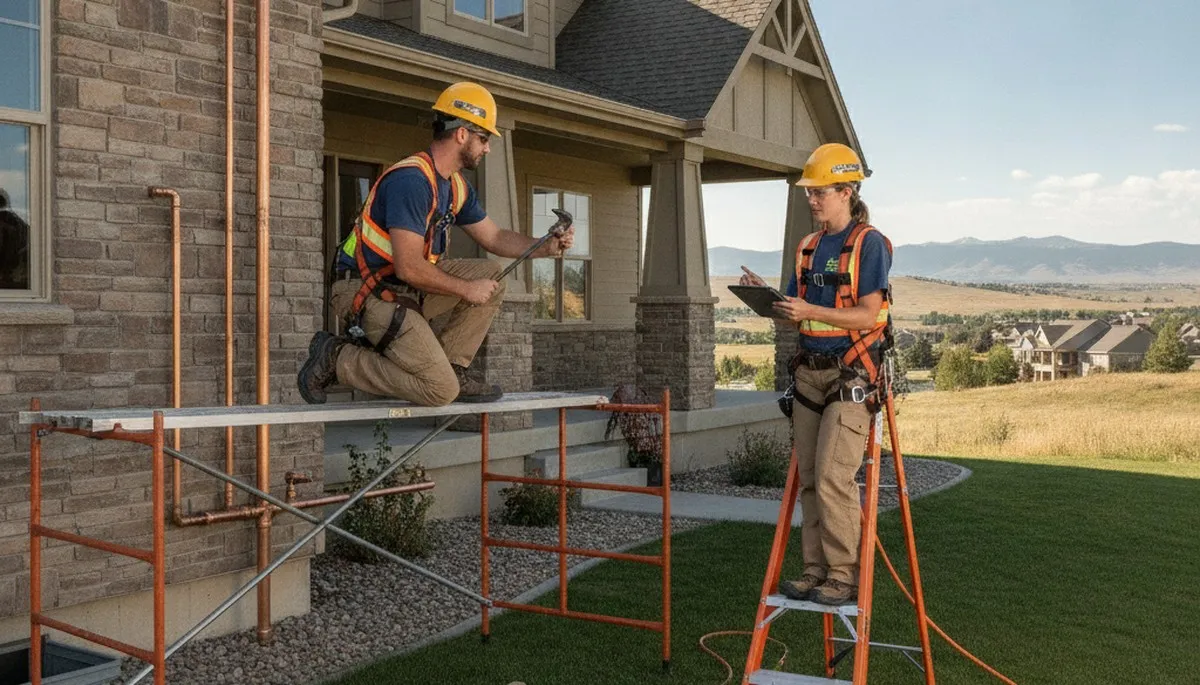 Fort Collins, CO plumber repairing a residential leak for plumbing service and maintenance