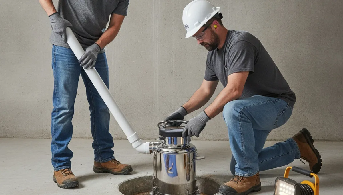 Sump pump installation in Fort Collins, CO for home flood protection and drainage control